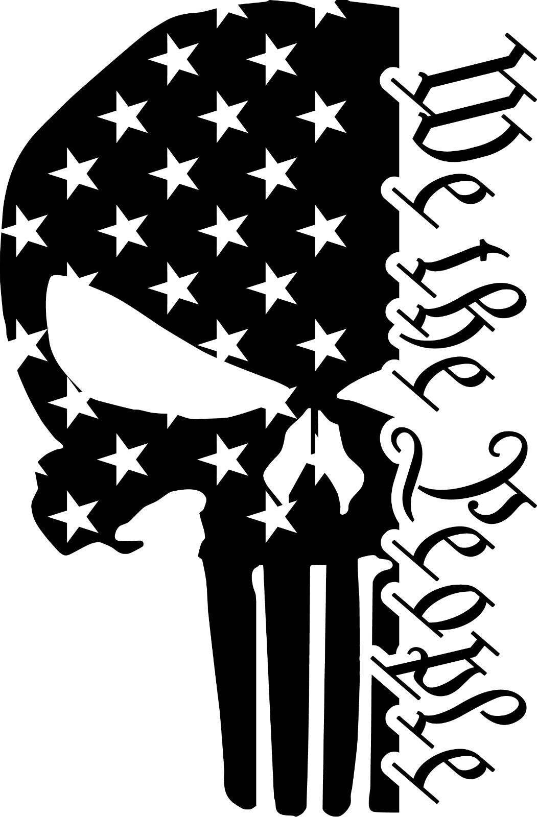 Punisher Skull We the People Patriotic Vinyl Decal Multiple Colors and Sizes
