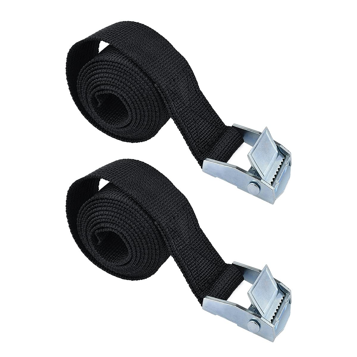 2PCS Lashing Straps with Buckles Adjustable, Up to 1″ x 3.3′, Black