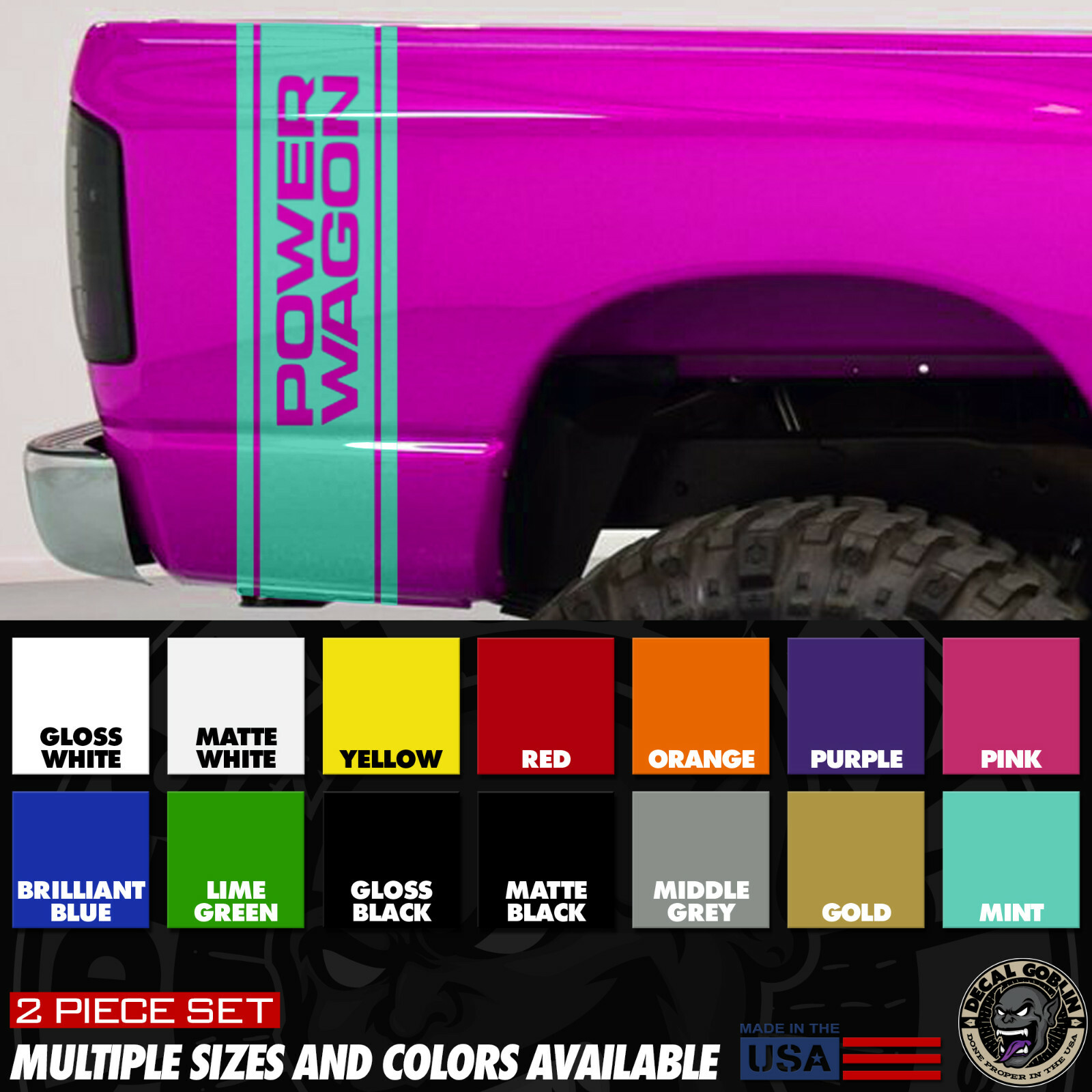 Vinyl Stickers Decal Graphics For Dodge Ram 1500 2500 Truck Power Wagon Stripes