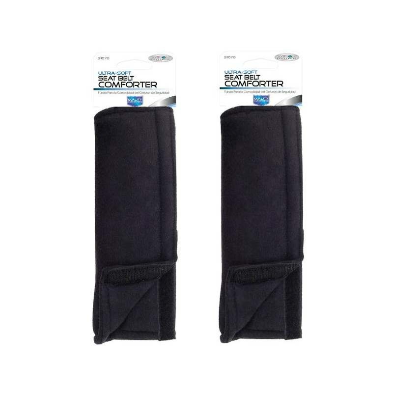 2PCS Universal Seat Belt Cover Soft Shoulder Pad Strap Protector Car Truck Black