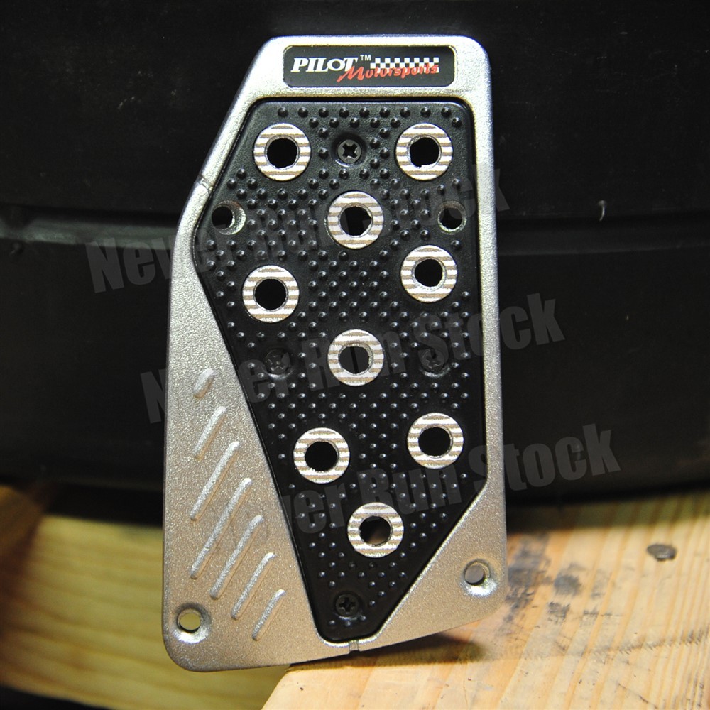 PILOT MOTORSPORT MANUAL TRANSMISSON PEDALS 3 PIECES SET SILVER WITH BLACK INSERT