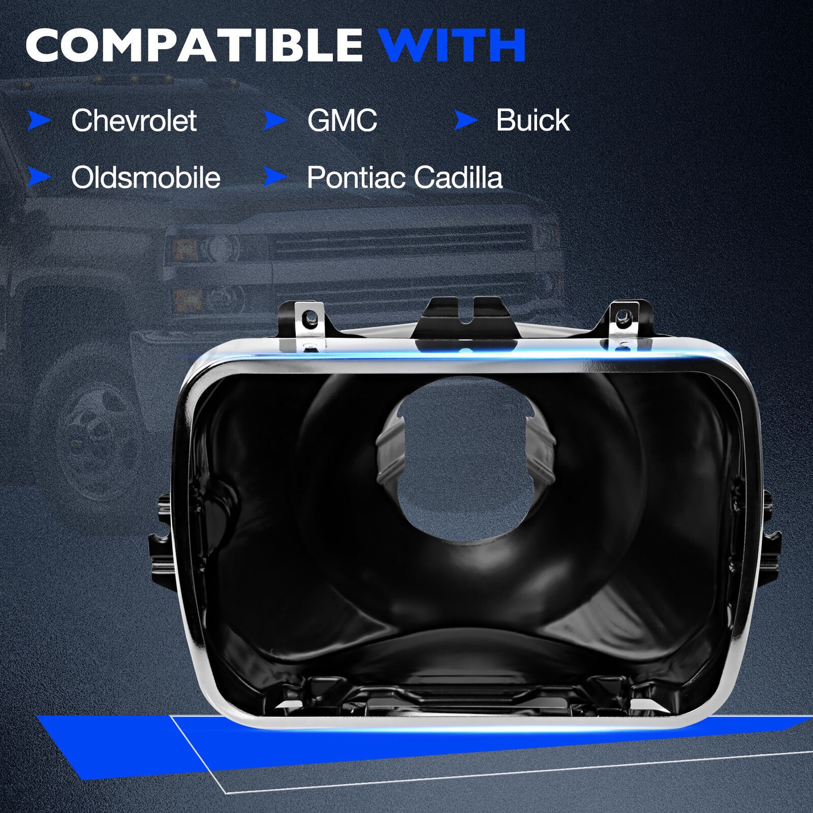 42437 Headlight Support Bracket Mounting Kit LH or RH For 80-17 Chevy GMC C1500