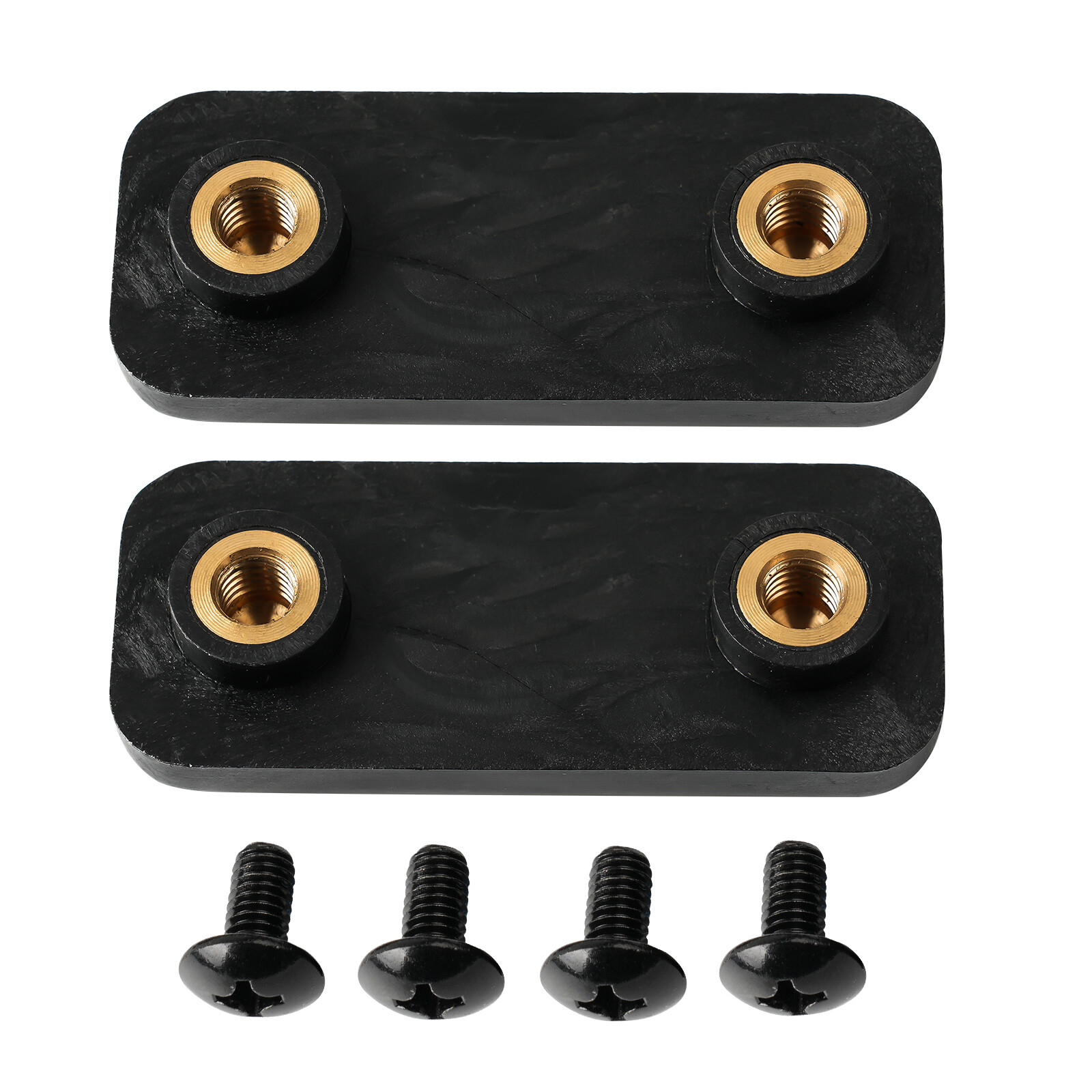 Truck Cap Leer XL / XR / XQ 2- Rear Door Nylon Mounting Plates #64658 w/screws