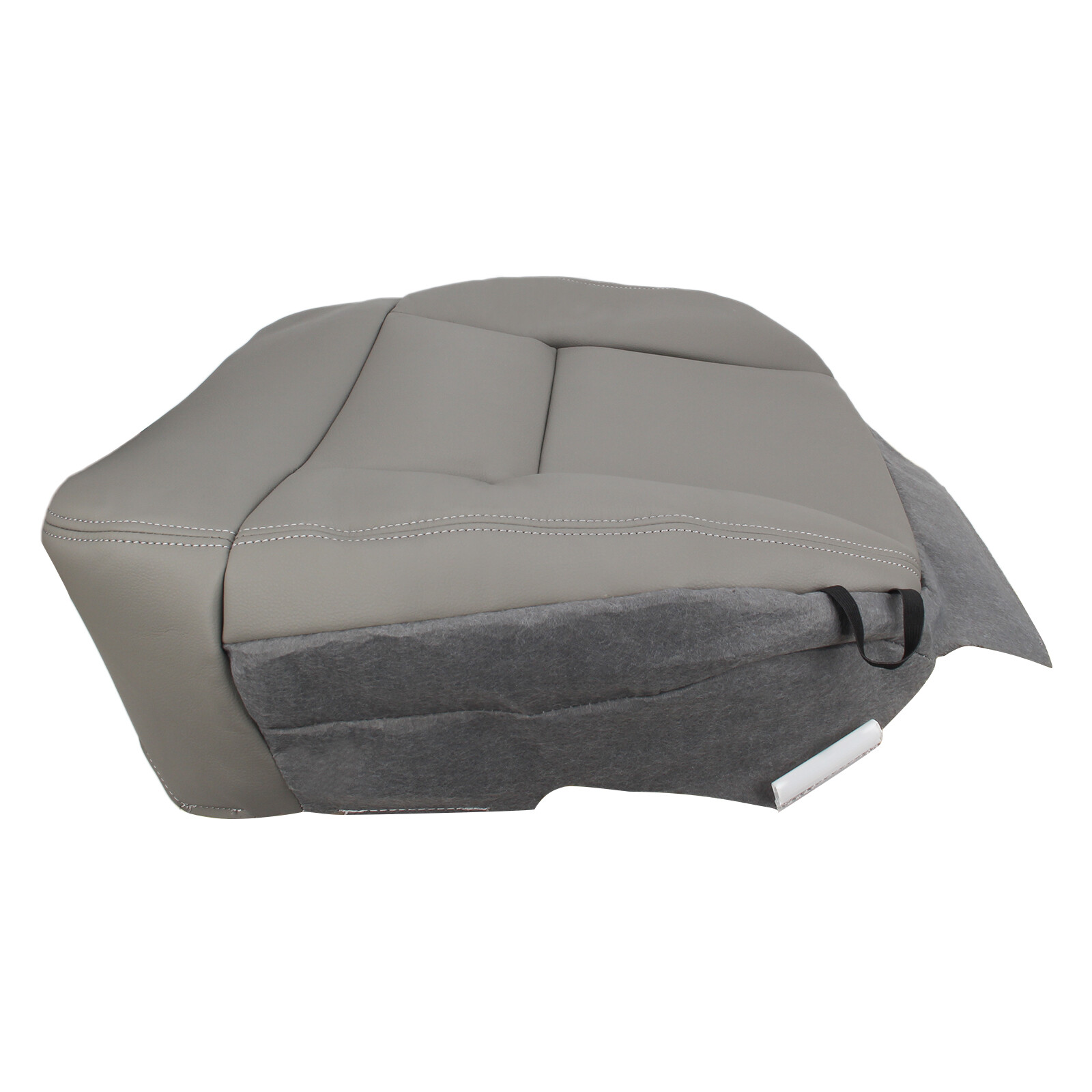 For 2004 To 2008 Ford F-150 Front Driver Passenger Bottom Seat Cover Gray Vinyl