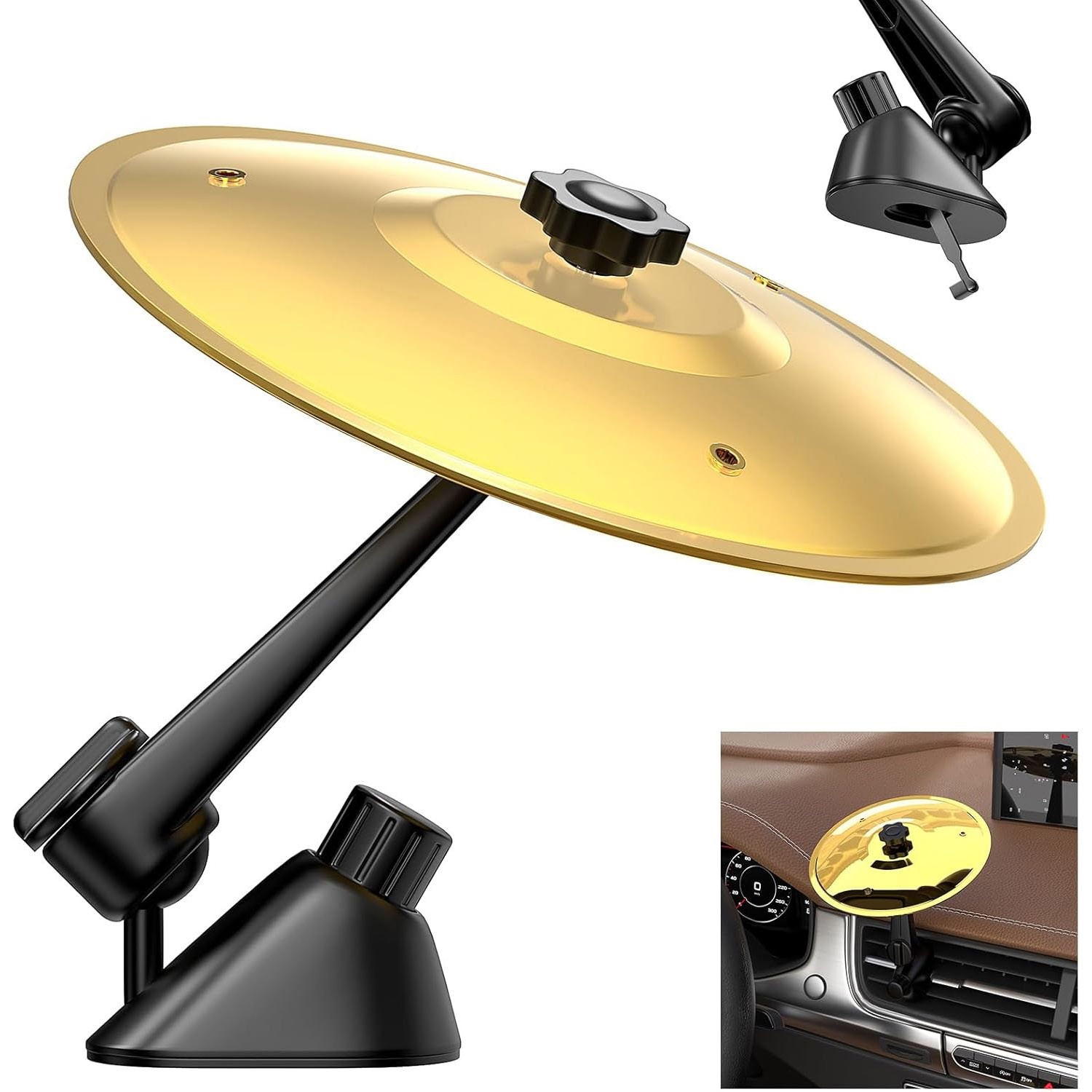 Car Cymbal Air Vent, Mini Drum Cymbal for Car Vent Decoration, Funny Car Symbol