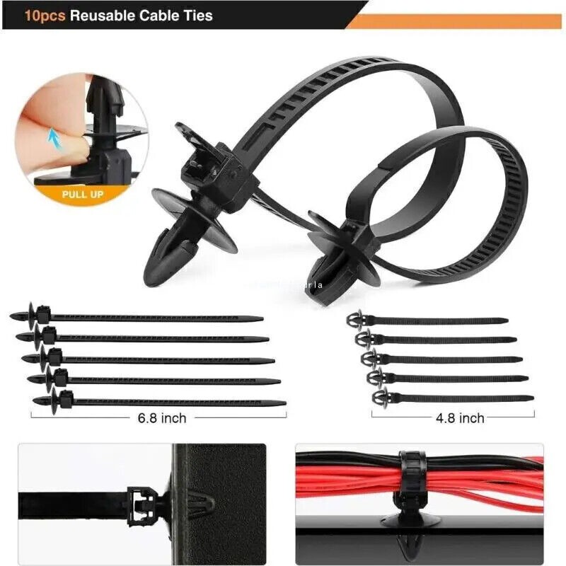650pcs Car Retainer Auto Fasteners Push Trim Plastic Clips Pin Rivet Bumper Kit