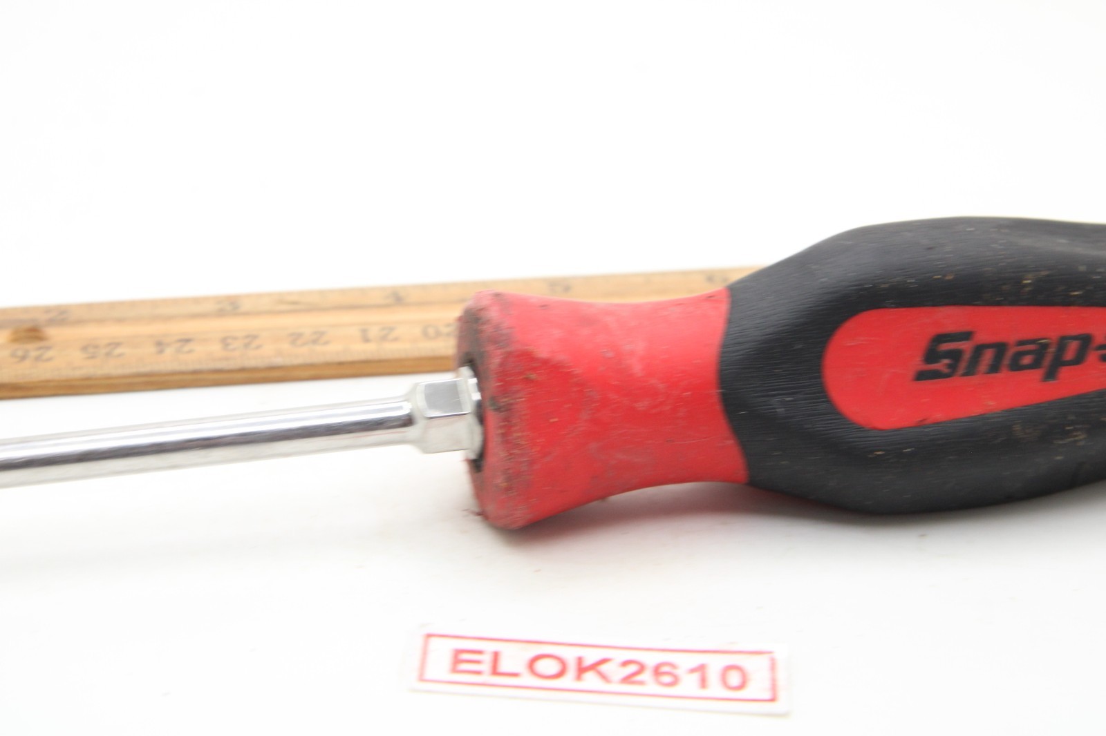 Snap-on SGD4B 1/4″ Tip Flat/Slotted Screwdriver Red/Black Soft Grip USA