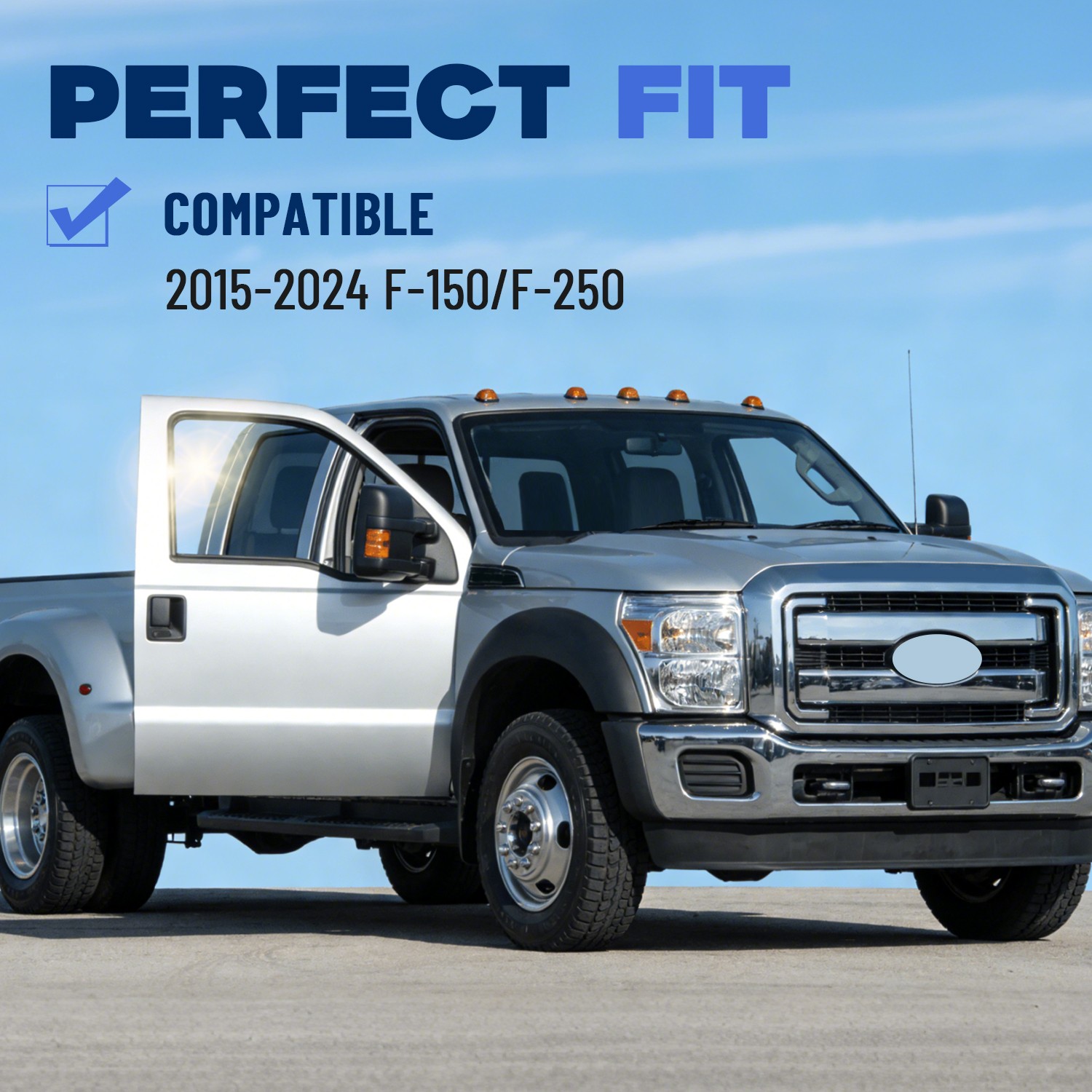 Front Door Window Glass Passenger Side Fits Ford F-150 2015-2024 /F-250 2017-24
