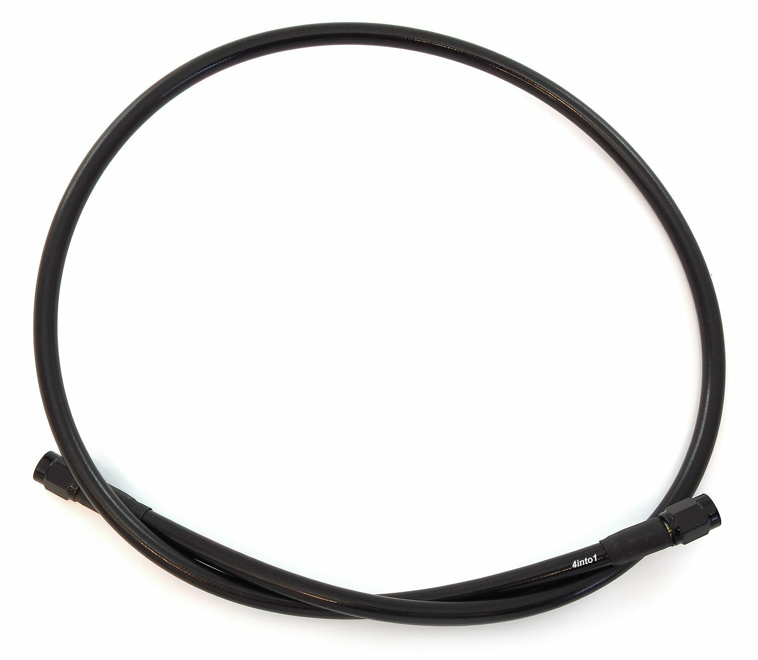 AN3 Black Stainless Steel Braided Brake Line – Zinc Plated Ends – 37″