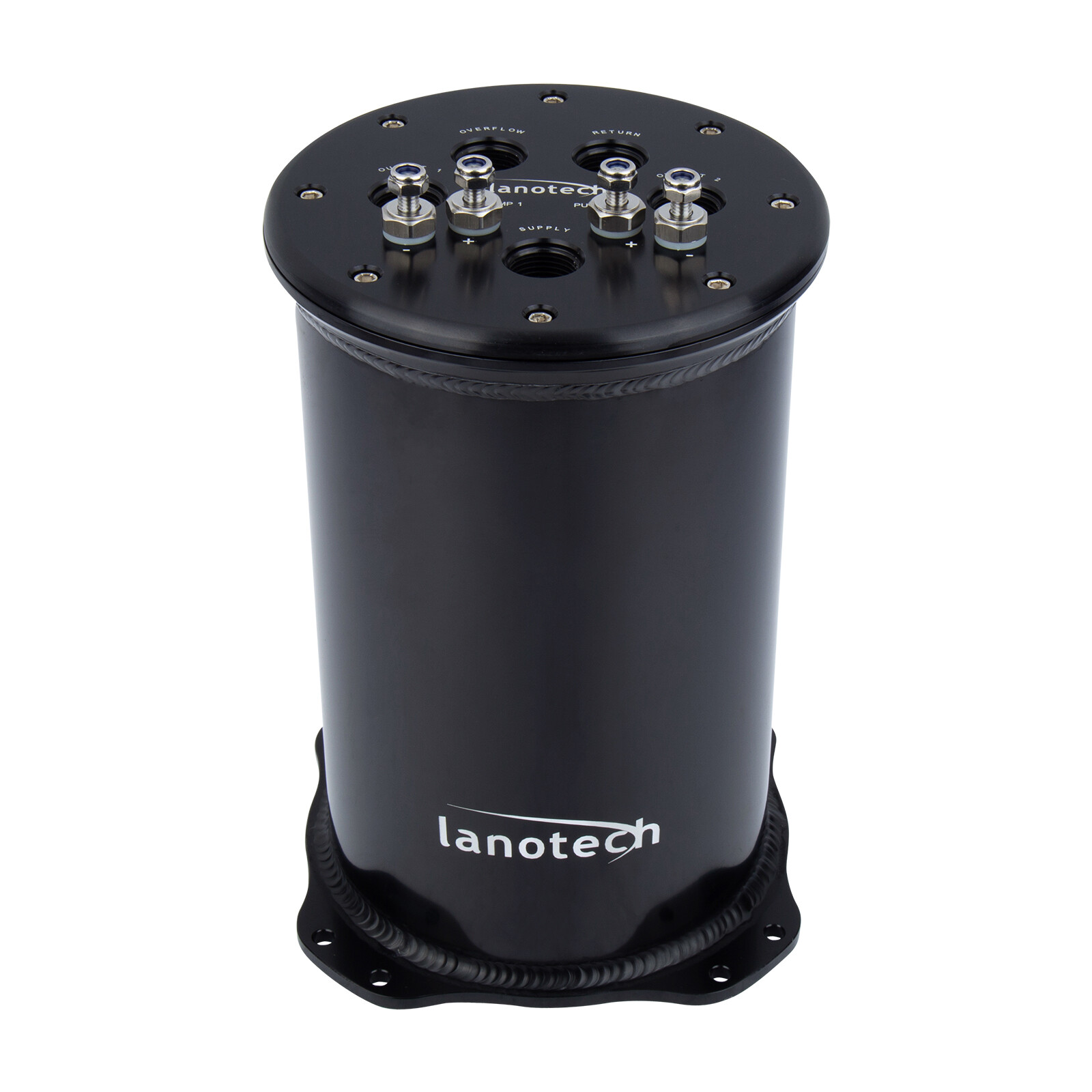 Aluminum 2.6L/2.8L 8AN Fuel Surge Tank For Single or Twin 39mm-40mm Intank Pumps