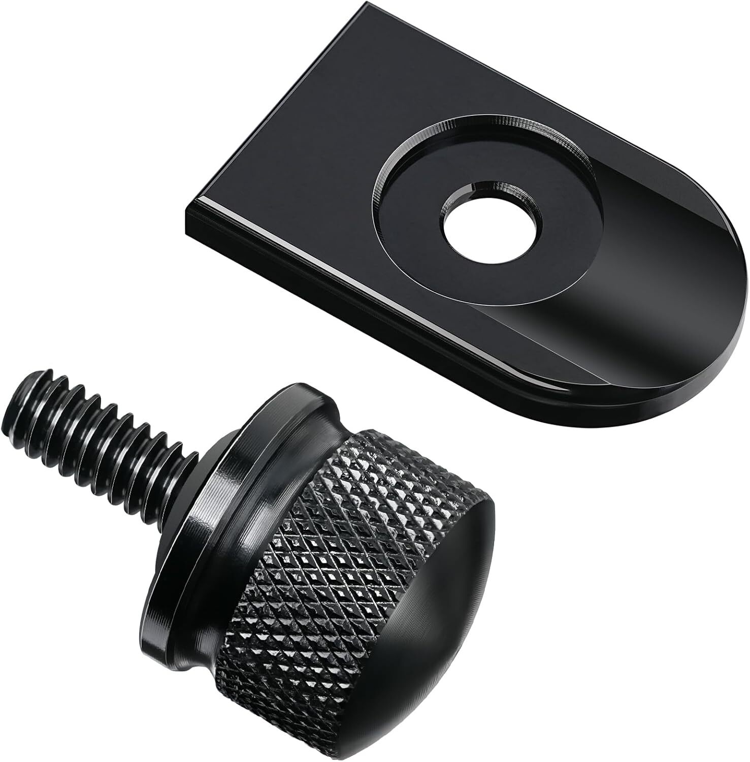Amazicha Black Seat Bolt Tab Screw Mount Knob Cover Fit for Harley /,