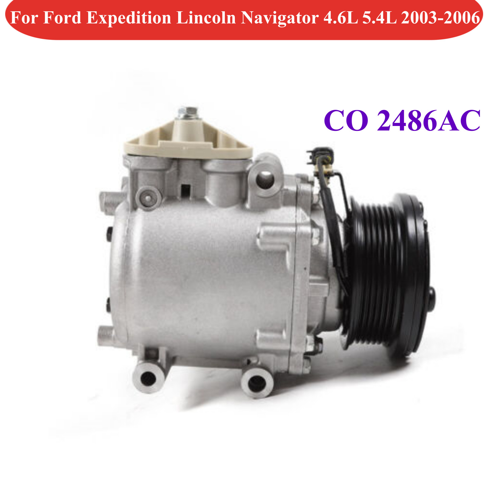 AC Air Compressor For Ford Expedition Lincoln Navigator 4.6L 5.4L 03 04 05 06