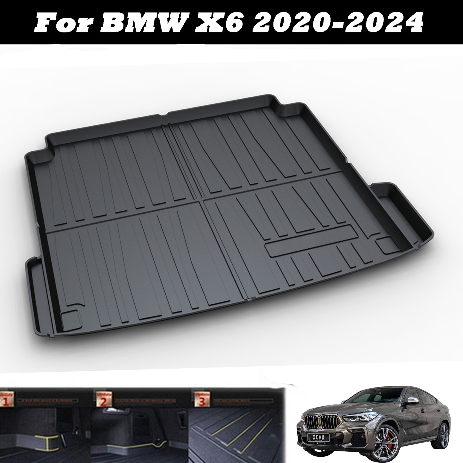 All Weather Protection Cargo Mat Trunk Liner For BMW X6 2020-2026