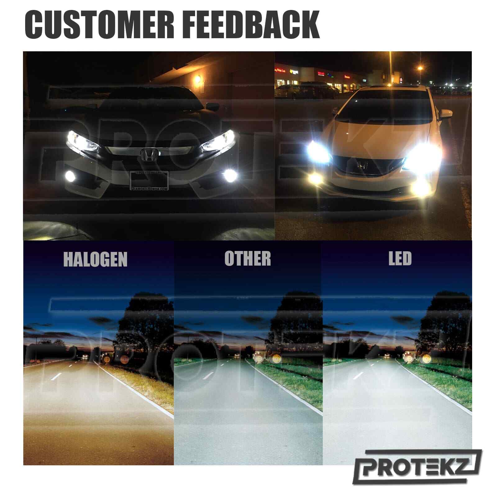 Protekz LED Headlight Kit 9007 HB5 High & Low 6000K CREE 120000LM COB CREE Chip