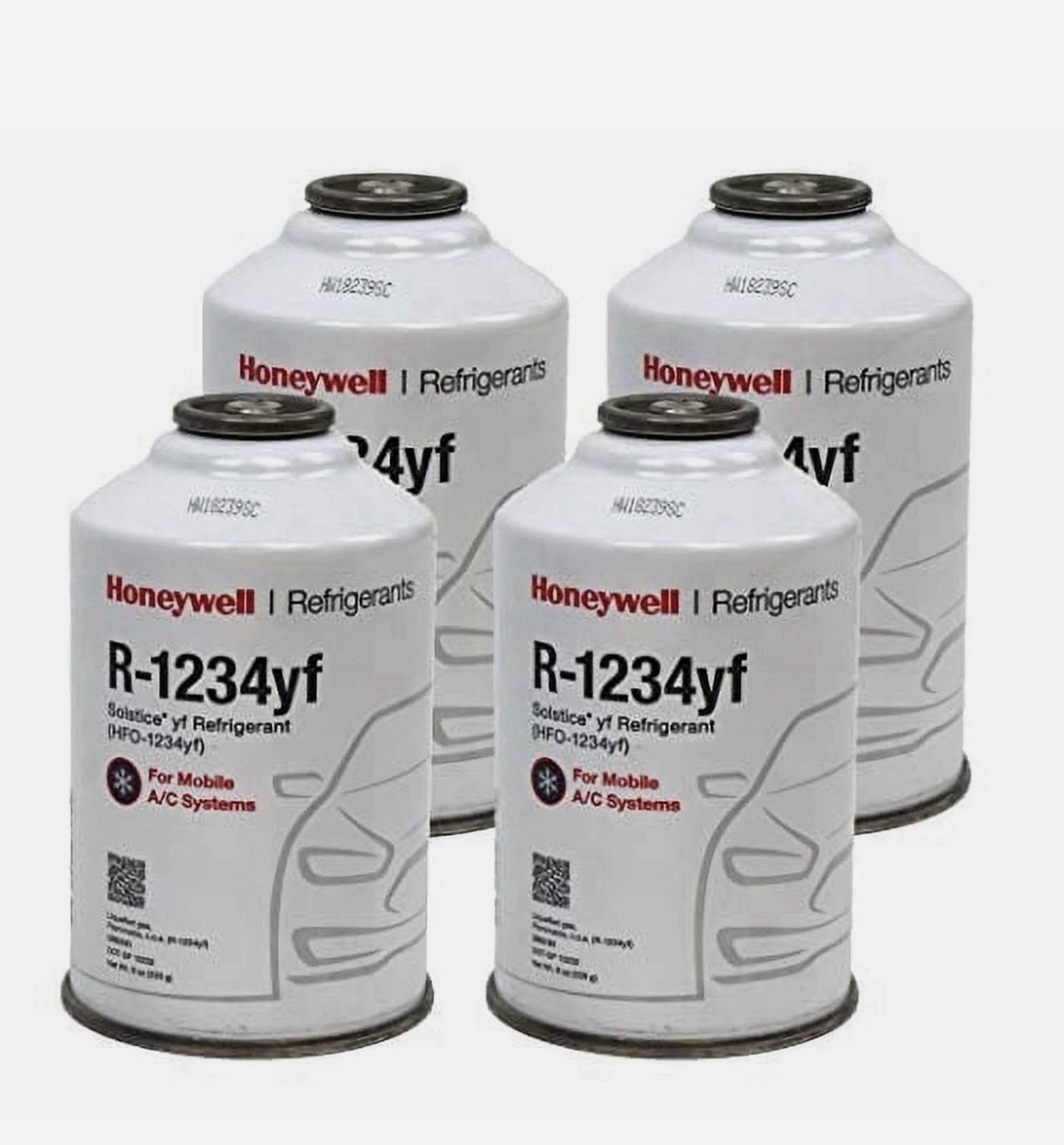 Honeywell R-1234yf Automotive Freon, Refrigerant HFO-1234YF 8oz X 4 Made In USA