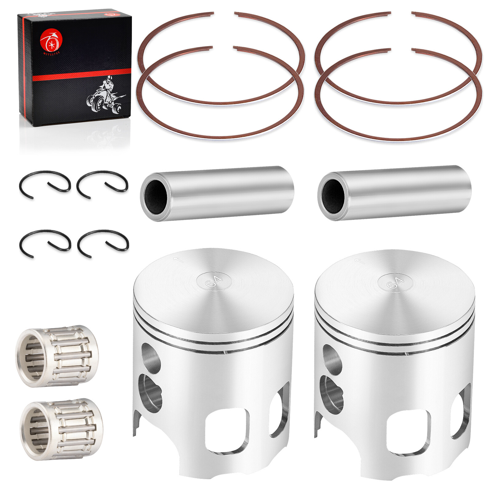 Banshee 350 64mm 64.00 Standard Bore Forged Pro Lite Pistons & Ring Bearing Kit