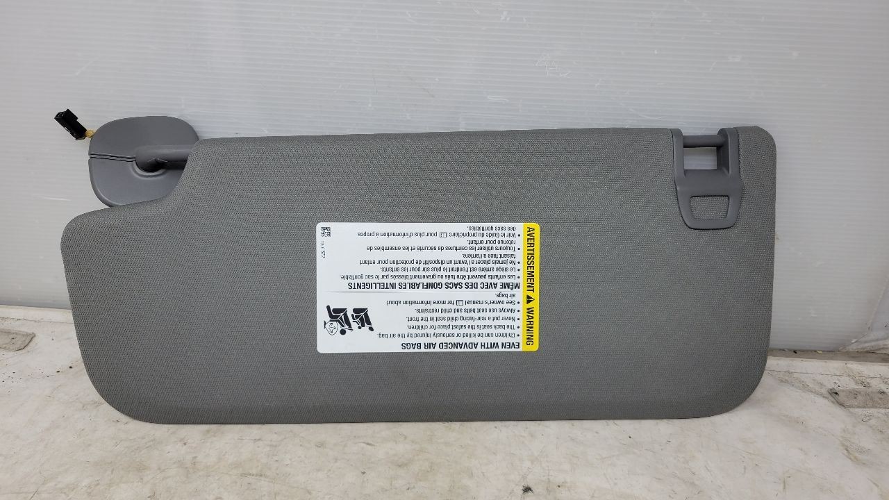 2020 SIERRA RH PASSENGER SUN VISOR LIGHTED DARK ASH GREY 20