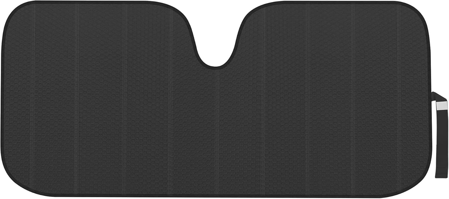 Motor Trend Auto Sun Shade – BLACK Jumbo Windshield Front Window Protection