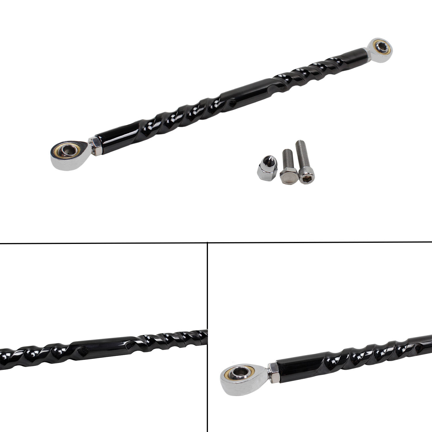 12.5″ Black Adjustable Shift Linkage Rod for Harley 1986-25 Softail Touring FLHX