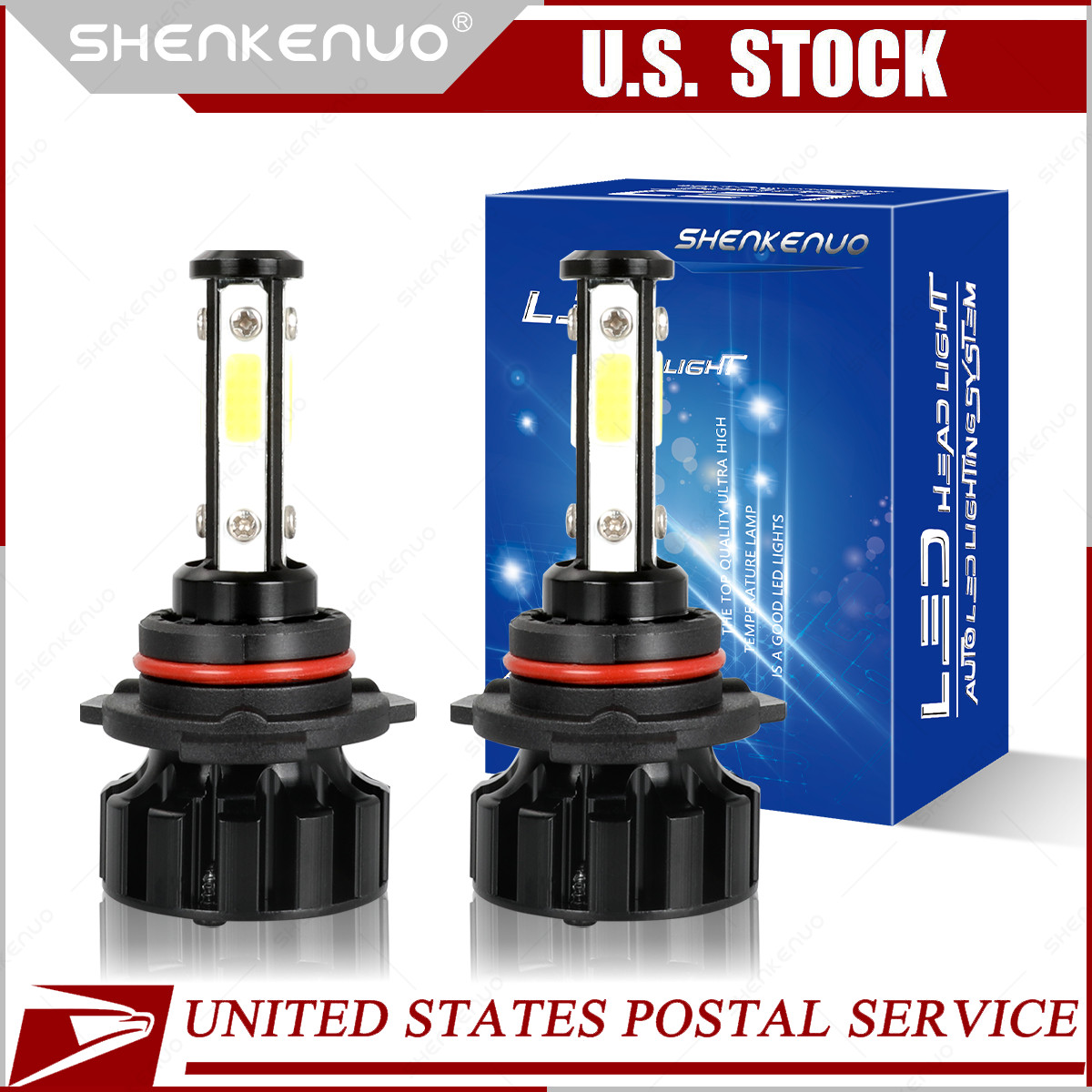 9012 COB LED Headlight High/Low Beam Bulbs 2pc Kit For Ford Edge 2011-2014 6000K
