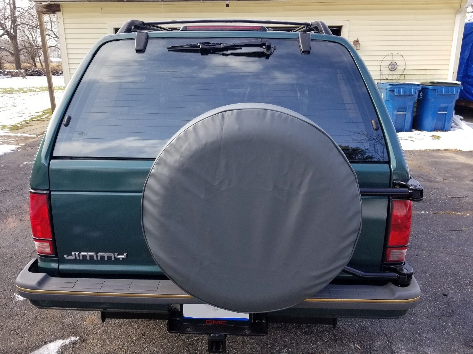 Blank Dolphin Gray 29-in – US-Made SpareCover® – Heavy Vinyl Tire Cover graytrim