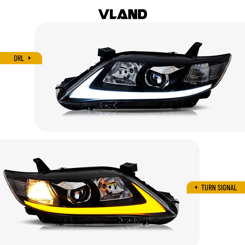 VLAND LED Headlights For 2009-2011 Toyota Camry with Sequential Turn Signal