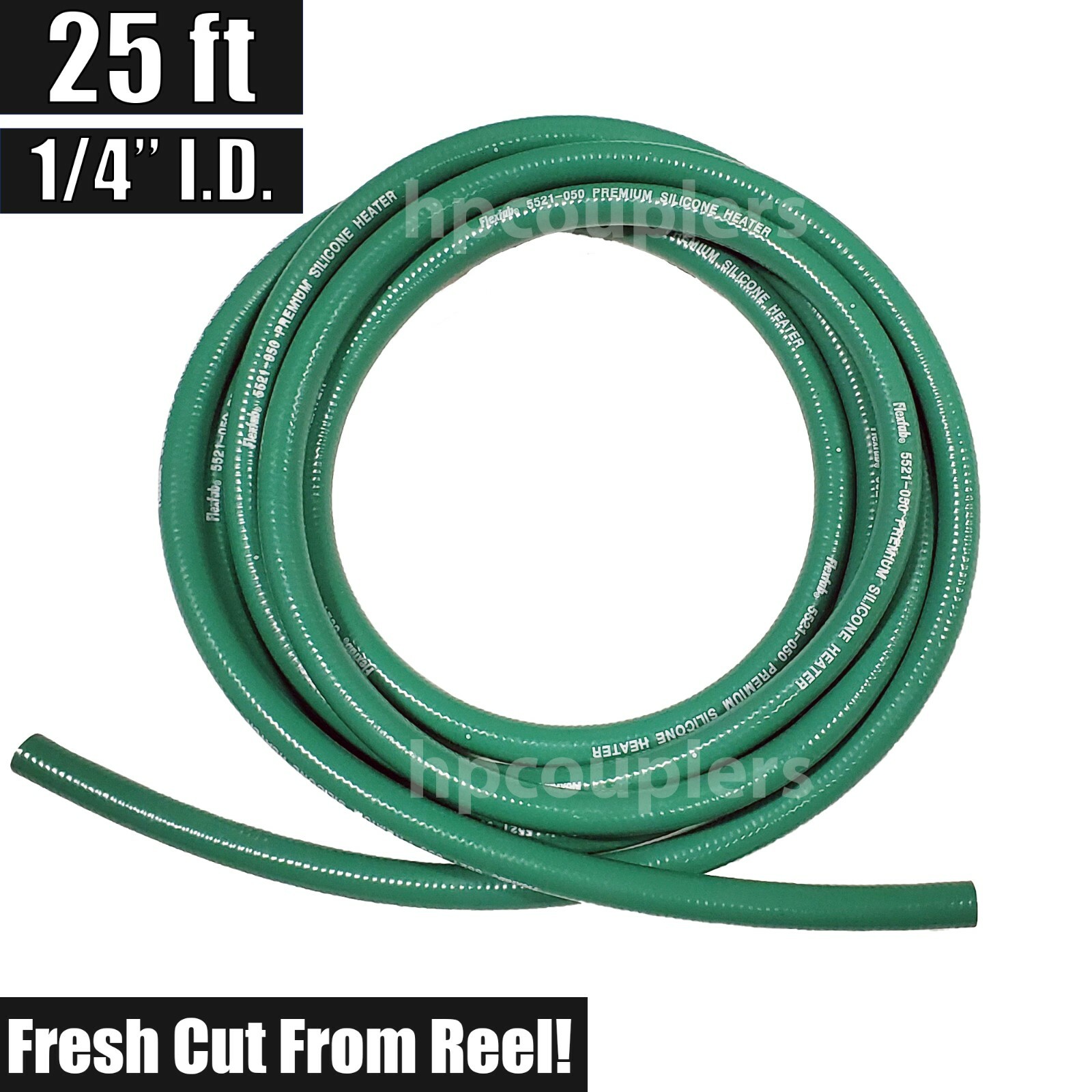 25 ft 1/4″ ID FlexFab 5521 Green Silicone Heater Hose 6mm 350F Radiator Coolant