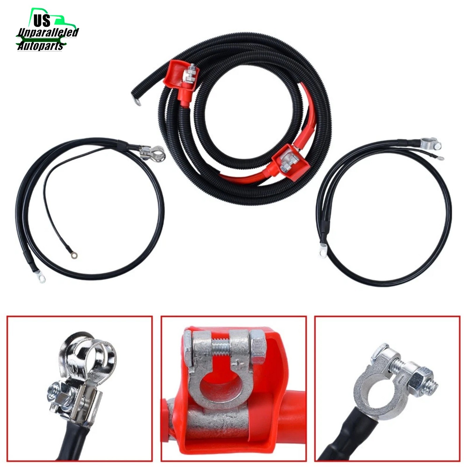Positive & Negative Battery Cable Kit Fits Ford F-250 F-350 F-Super Duty 7.3L US