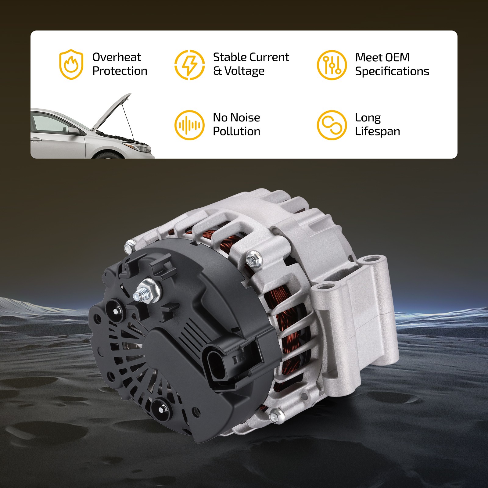 For Audi TT Quattro 2.0L 2011-2014 Alternator 140A 12V CW 6-Groove TG14C019