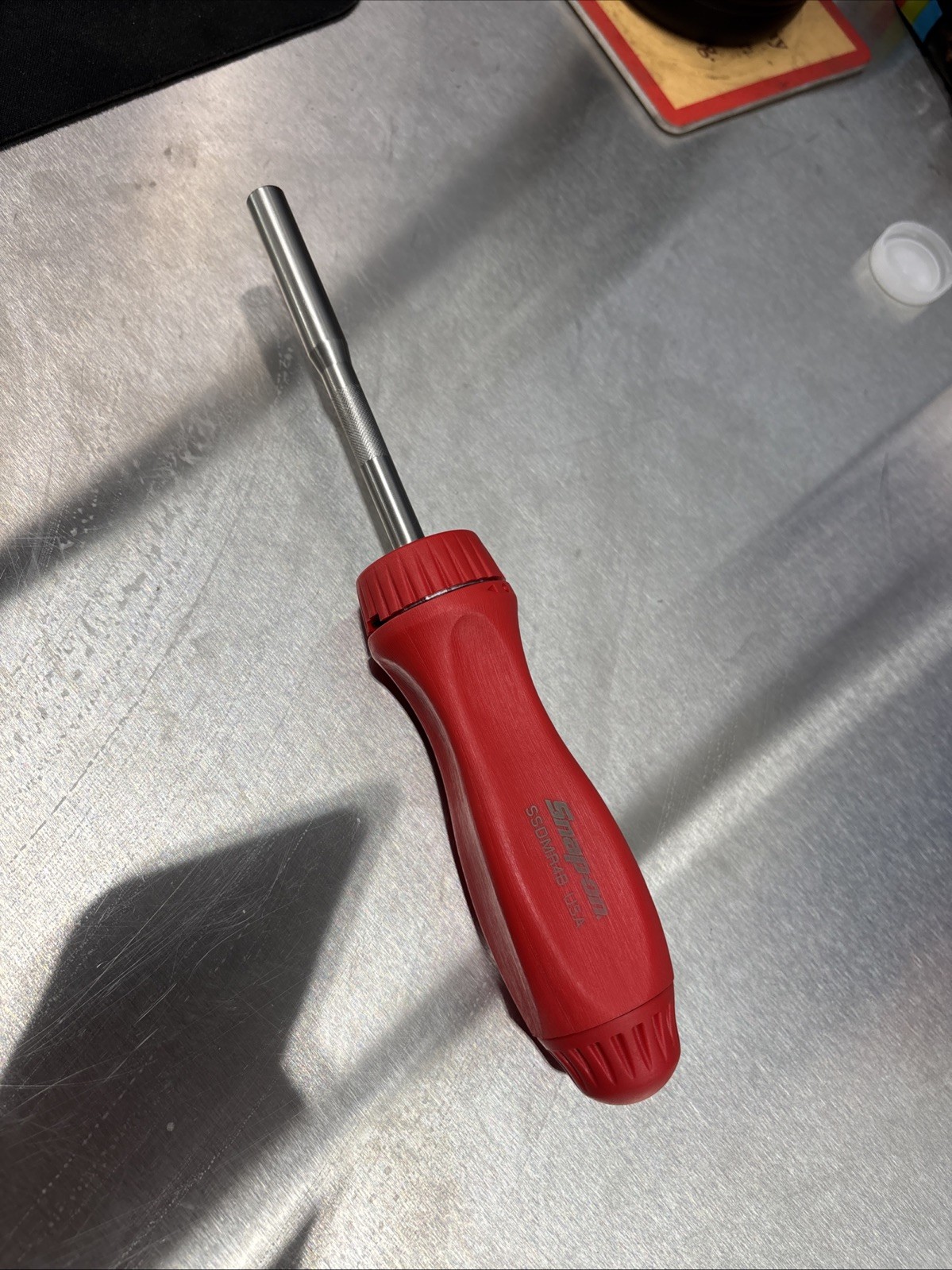 Snap On SSDMR4B Red Ratcheting Screwdriver New With Bits