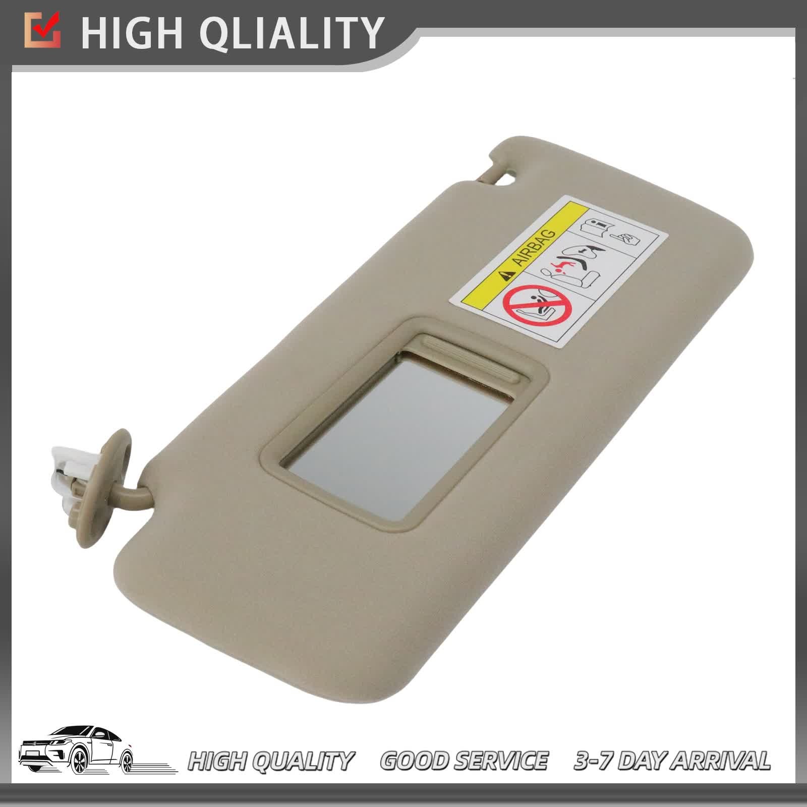 Sun Visor & Mirror Driver Beige For Lexus GX460 2010-2023 4.6L 74320-60D22-A0