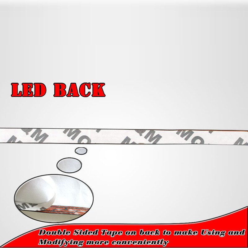 12pcs Light Strip Flexible Flat LED Waterproof Car/Boat/Motorcycle 12VDC White