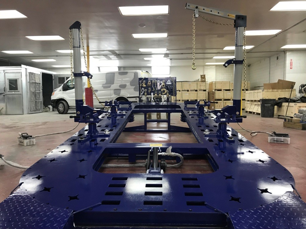 18 FEET LONG 2 TOWERS HEAVY DUTY AUTO BODY FRAME MACHINE FREE TOOL CART SET