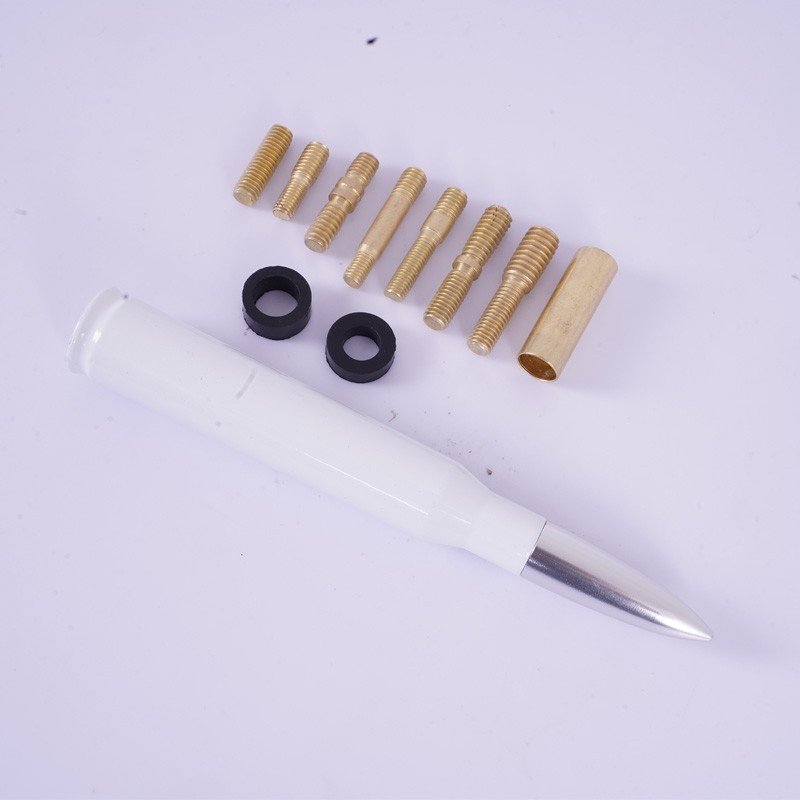 White and Silver Bullet Style Antenna Fits Dodge Ram Trucks Fits All Year Models
