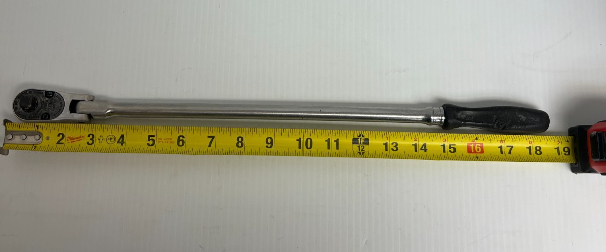 Snap-on USA 3/8″ Drive HARD HANDLE Flex Head Ratchet FHLLFD80 18” 1/2 In.