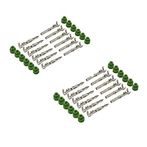 WEATHER PACK 20-18 GA MALE & FEMALE TERMINALS SETS WITH SEALS 12 COMPLETE SETS