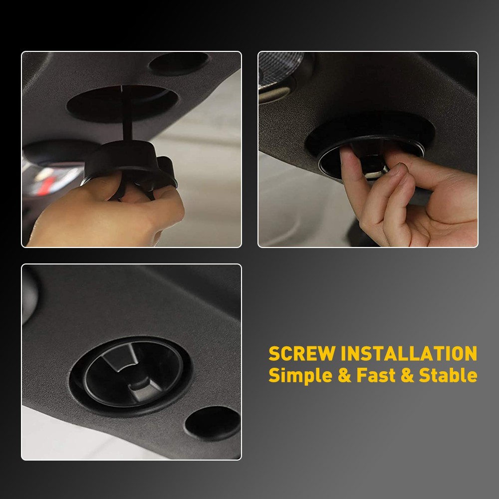 Hardtop Top Hard Panel Mounting Screw Knob 2pcs Black For 2007-2018 Jeep Wrangle