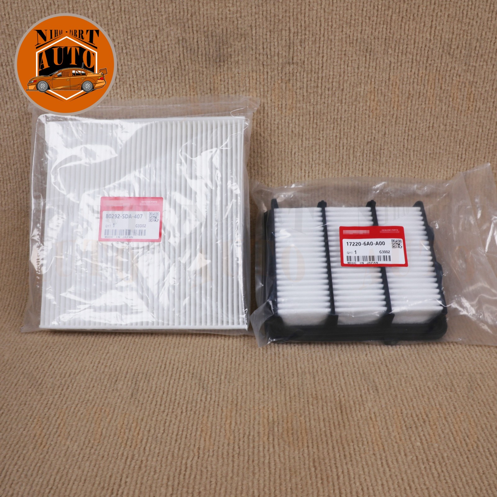 OEM 2 Pack Air & Cabin Filter (6A0/SDA) For Honda Accord 2018-2022 1.5L USA