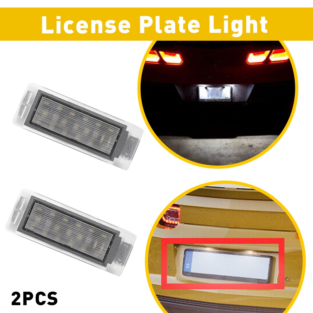 2PC LED License Plate Light Assembly For Chevy Corvette Cadillac Buick GMC 12-20