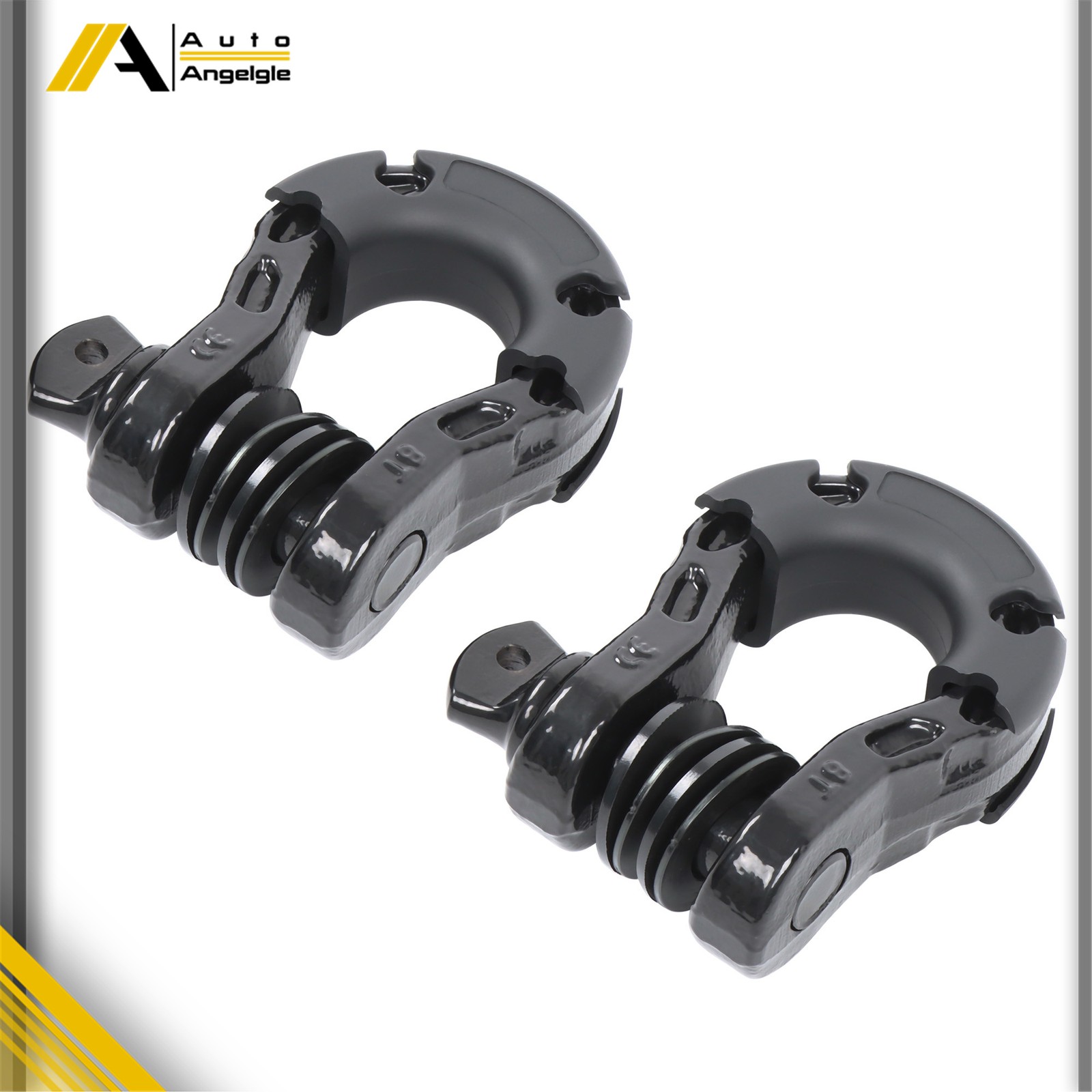 70000lb Capacity 3/4″ D-Shackles Black (2PCS) Includes Pin And Washer Set New