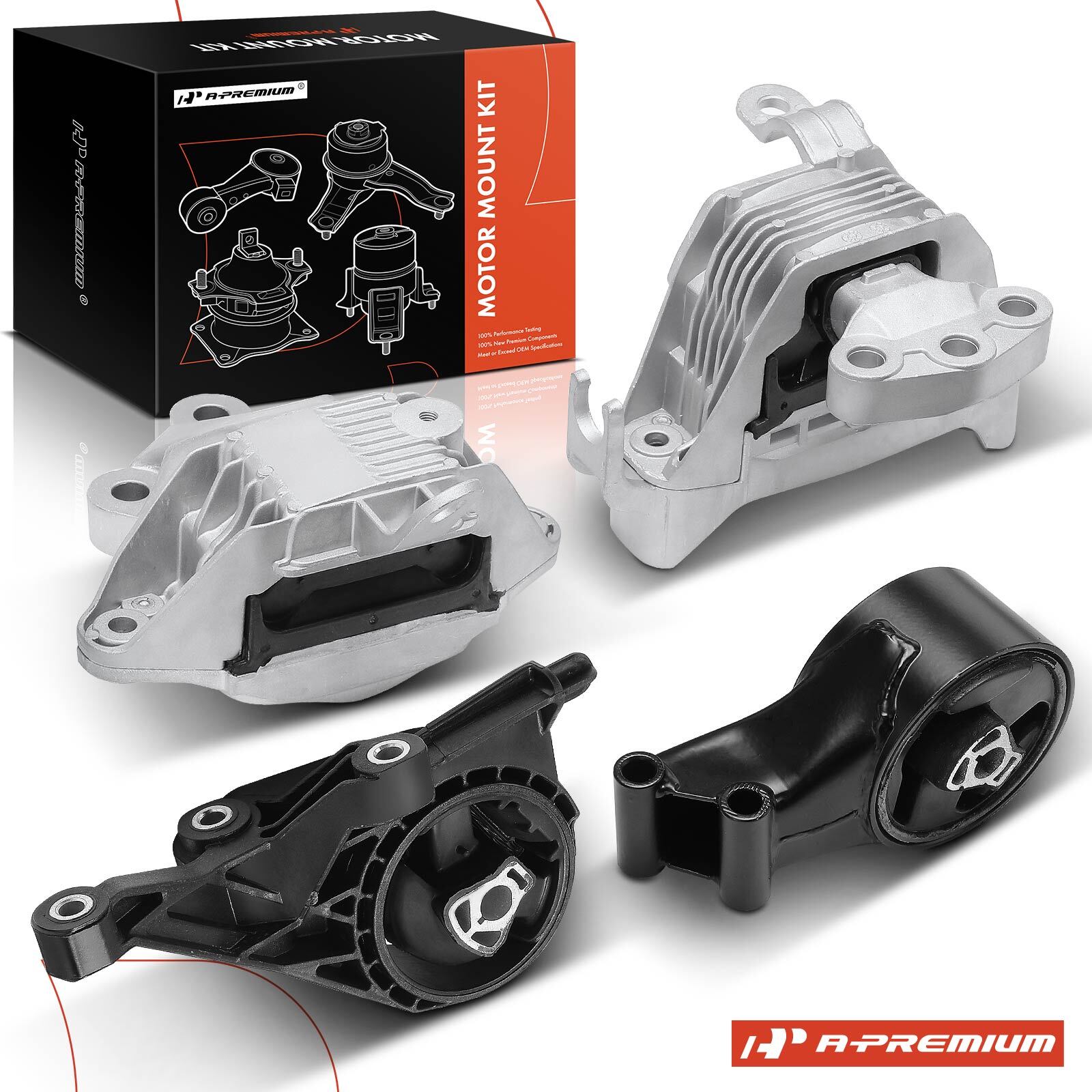 4 Engine Motor Mount & Transmission Mount for Chevrolet Cruze 2011-2017 L4 1.4L