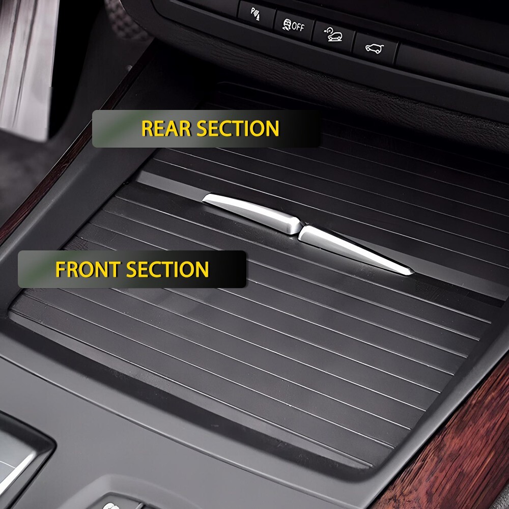 For 2007-2014 BMW X5 X6 E70 E71 2PC Console Cup Holder Roller Blind Cover Tray