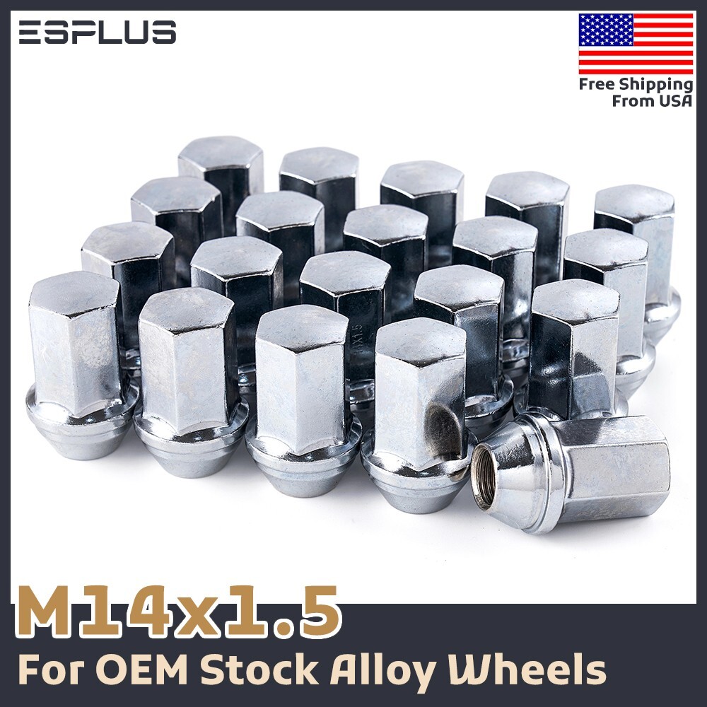 24x Chrome Chevy OEM Factory Lug Nuts M14x1.5 Silverado Tahoe Suburban Colorado
