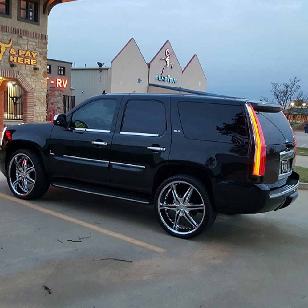 VLAND Smoked LED Tail Lights For Cadillac Escalade 2007-2014 Enhanced Visibility
