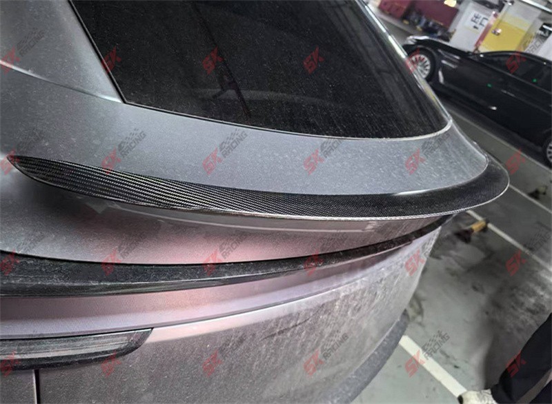 Glossy/Matte Dry Twill Carbon Fiber Rear Trunk Spoiler Wing For Fits Tesla 3 24+