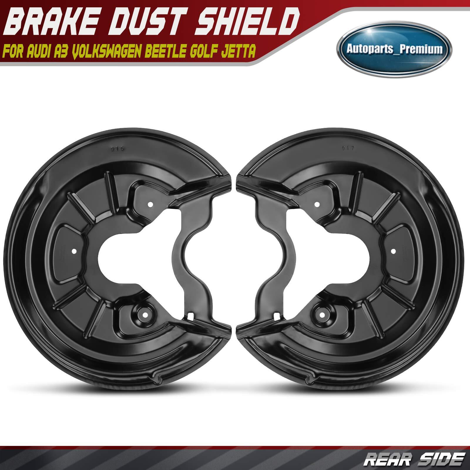 2pcs Rear Side Brake Dust Shield for Audi A3 S3 Volkswagen Beetle Golf GTI Jetta