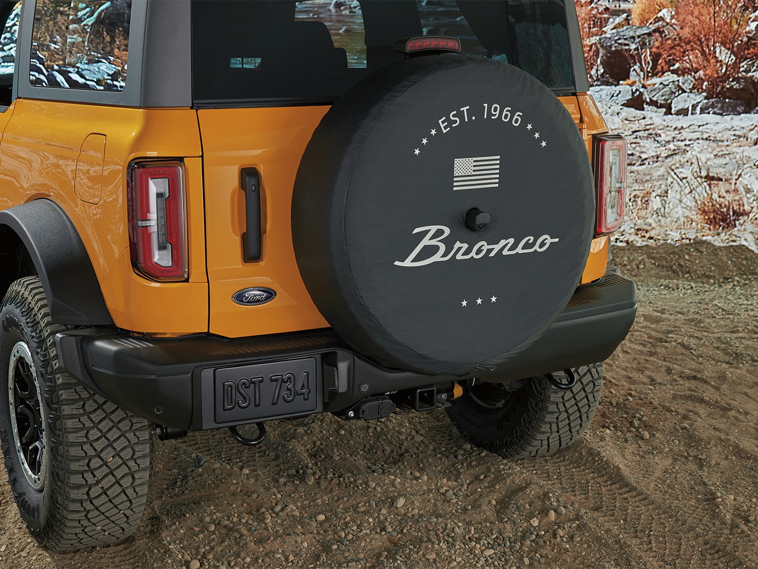 Genuine Ford Bronco 66 White Ink 33in Spare Tire Cover 2025-2026