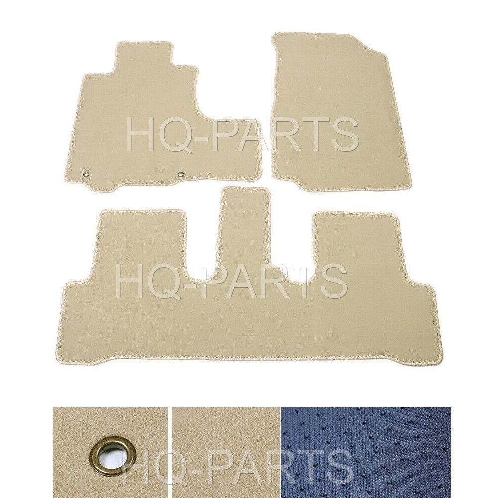 New 3 Pieces Beige Nylon Carpet Floor Mats For 07-11 Honda CR-V CRV
