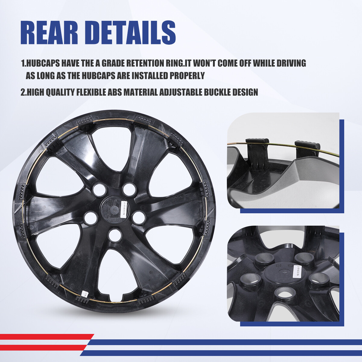 17 inch Steel Wheel Hubcaps Set of 4 Snap-On For R15 2019-2025 TOYOTA RAV4