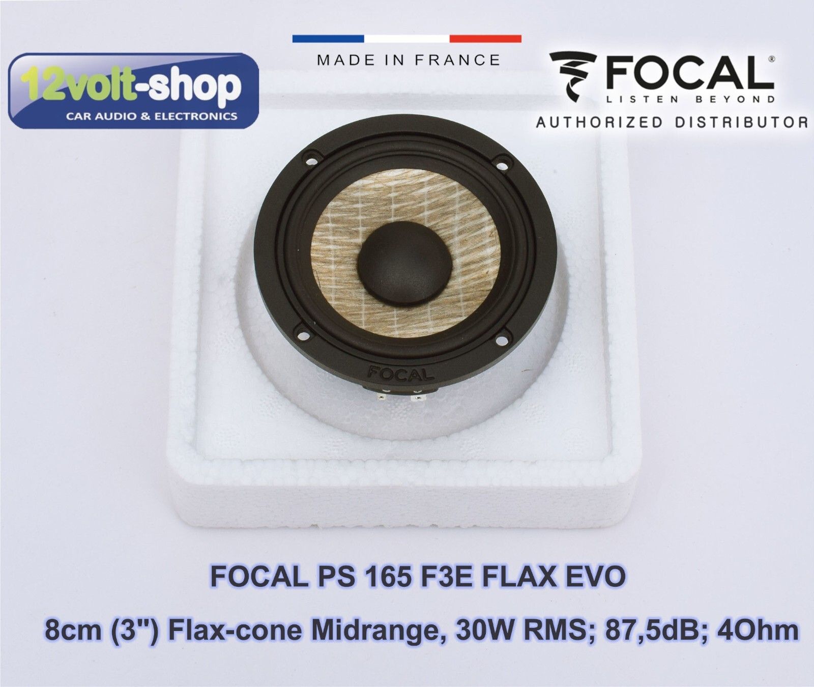FOCAL PS 165F3E 80mm(3’’) midranges from NEW Flax-EVO 3-way kit; a pair (2 pcs)